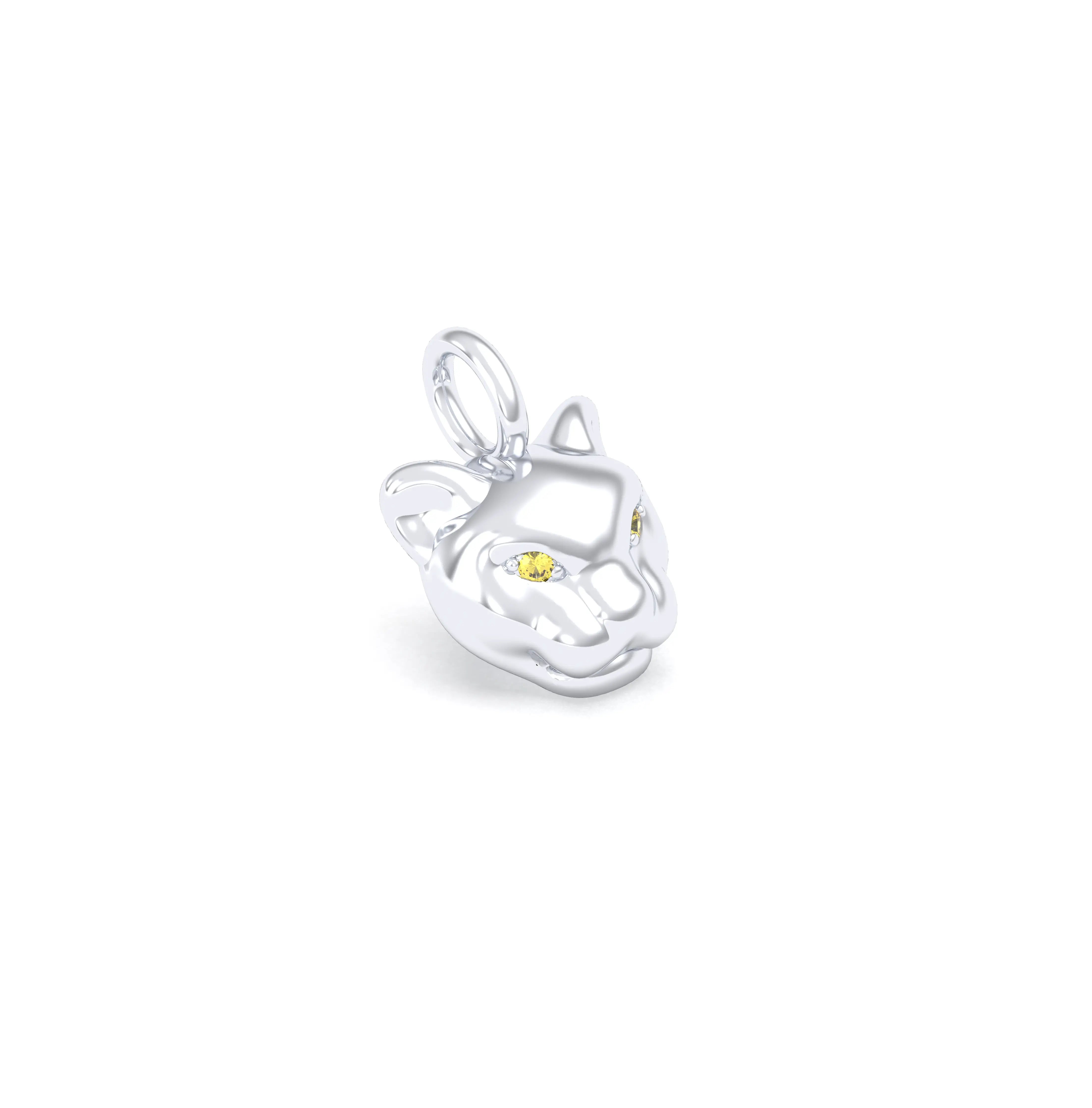 Collier Féline en Argent 950 et Pierres Précieuses