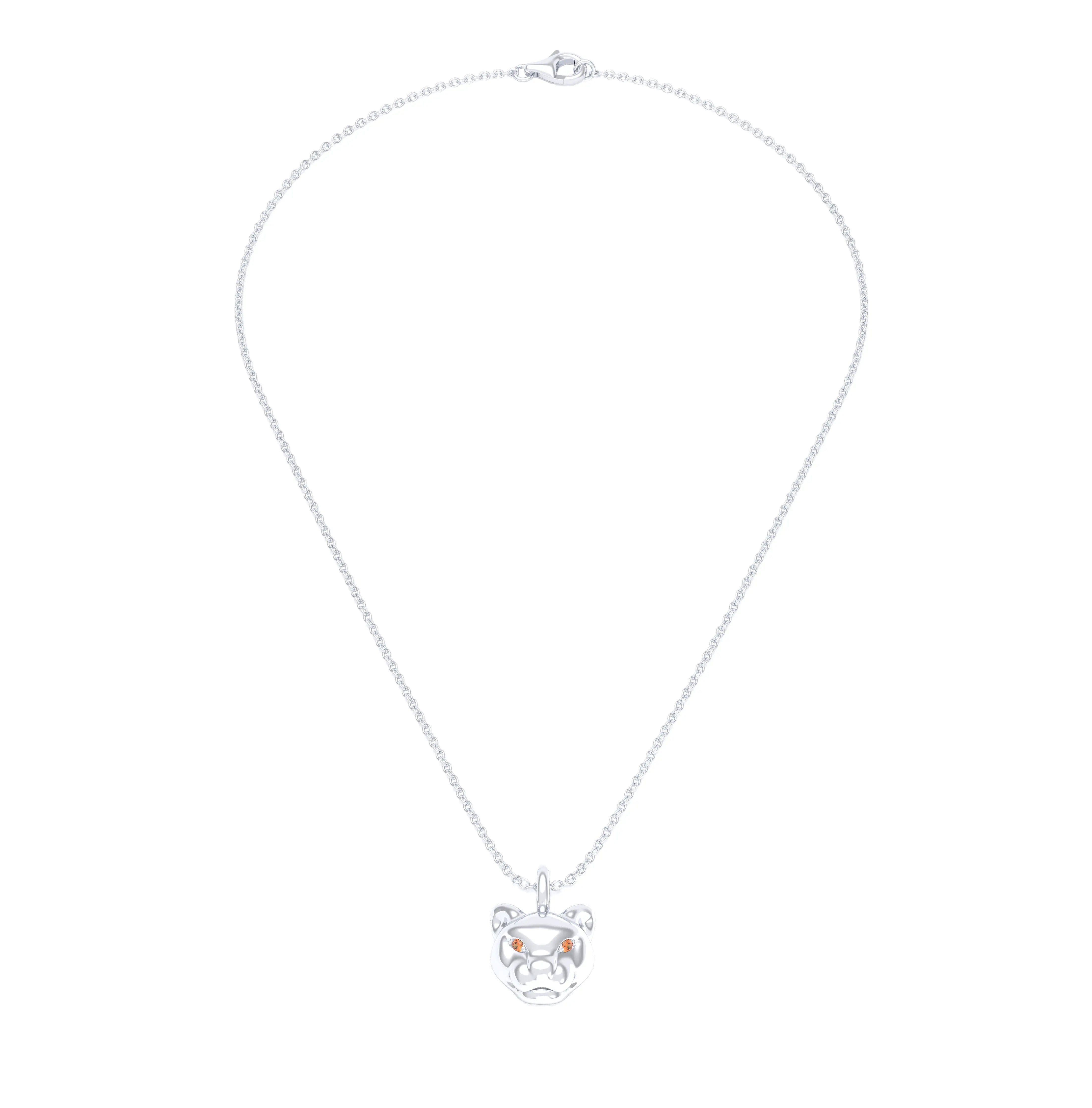 Collier Féline en Argent 950 et Pierres Précieuses