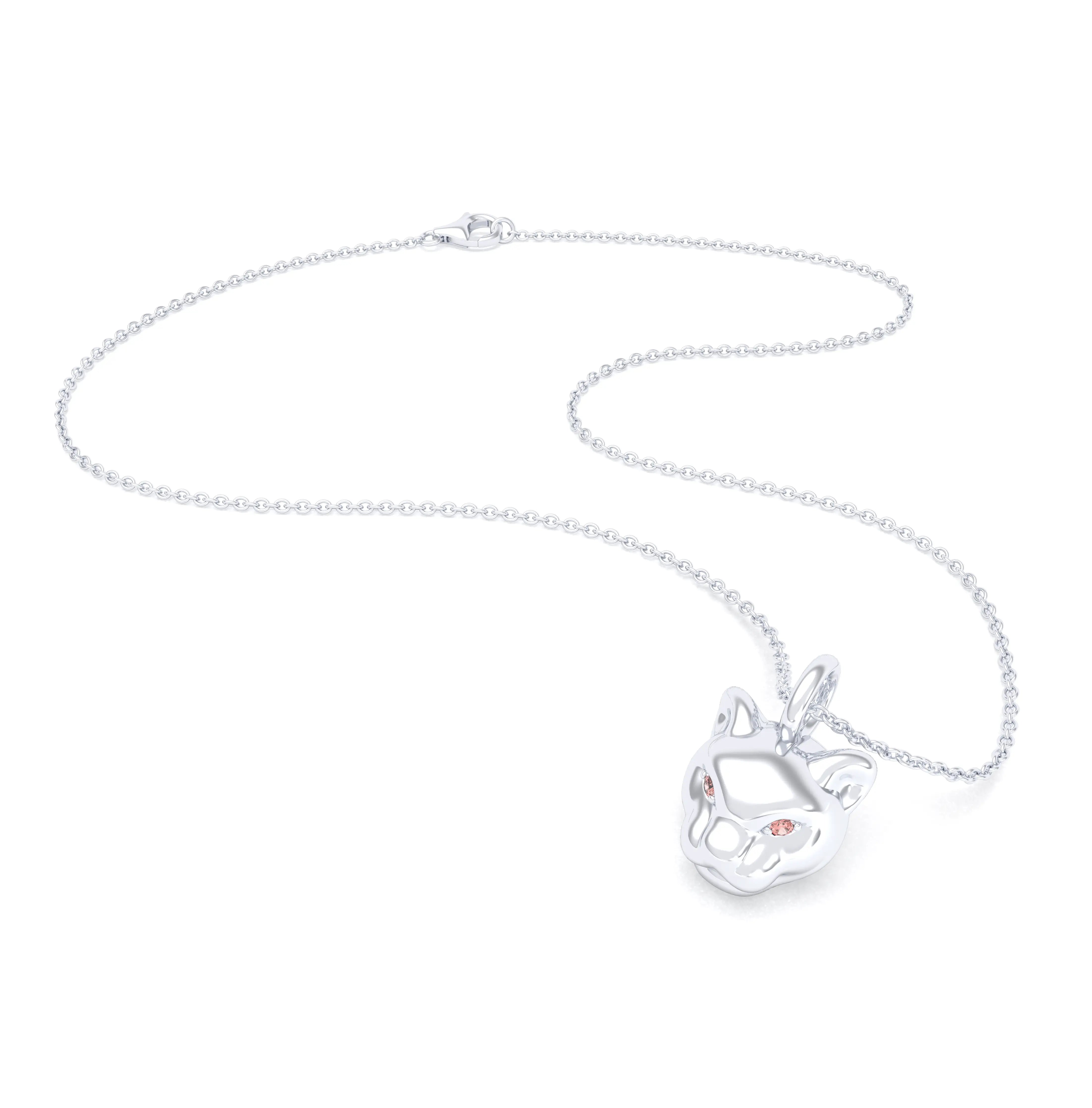 Collier Féline en Argent 950 et Pierres Précieuses
