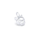 Collier Féline en Or Blanc 18k et Pierres Précieuses Diamant Pendentif seul