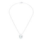 Collier Féline en Or Blanc 18k et Pierres Précieuses