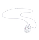 Collier Féline en Or Blanc 18k et Pierres Précieuses