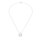 Collier Féline en Or Blanc 18k et Pierres Précieuses