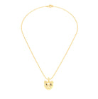 Collier Féline en Or Jaune 18k et Pierres Précieuses