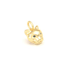 Collier Féline en Or Jaune 18k et Pierres Précieuses Diamant noir Pendentif seul
