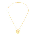 Collier Féline en Or Jaune 18k et Pierres Précieuses