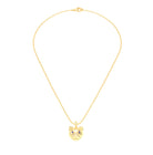 Collier Féline en Or Jaune 18k et Pierres Précieuses