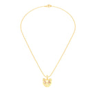 Collier Féline en Or Jaune 18k et Pierres Précieuses