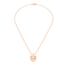 Collier Féline en Or Rose 18k et Pierres Précieuses