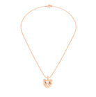 Collier Féline en Or Rose 18k et Pierres Précieuses
