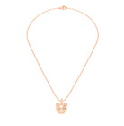 Collier Féline en Or Rose 18k et Pierres Précieuses