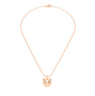 Collier Féline en Or Rose 18k et Pierres Précieuses