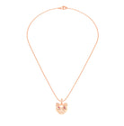 Collier Féline en Or Rose 18k et Pierres Précieuses