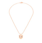 Collier Féline en Or Rose 18k et Pierres Précieuses