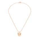 Collier Féline en Or Rose 18k et Pierres Précieuses
