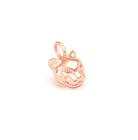 Collier Féline en Or Rose 18k et Pierres Précieuses Saphir pêche Pendentif seul