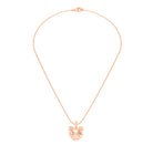 Collier Féline en Or Rose 18k et Pierres Précieuses
