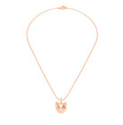 Collier Féline en Or Rose 18k et Pierres Précieuses