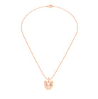 Collier Féline en Or Rose 18k et Pierres Précieuses