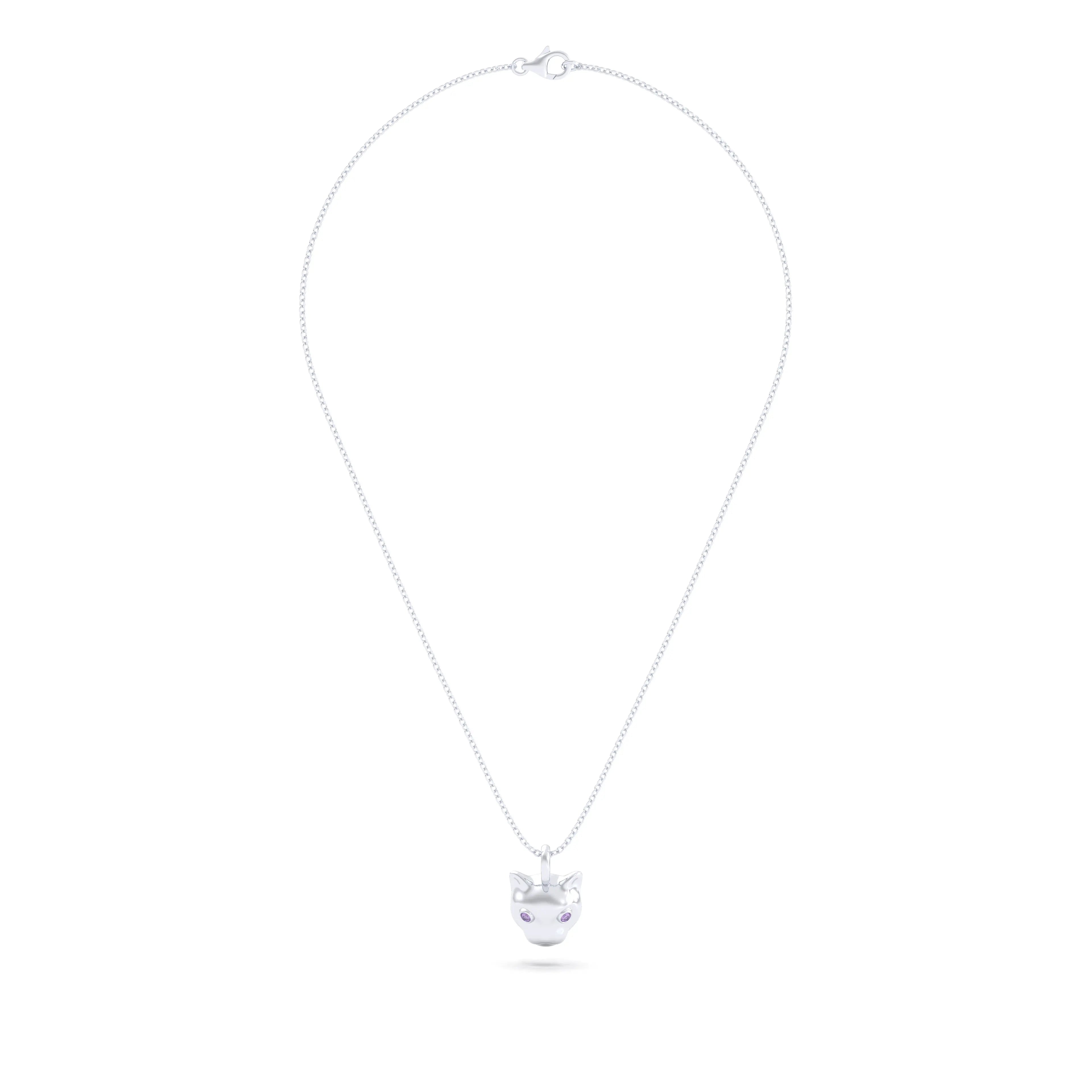 Collier “Féline” en Argent 950 et Pierres Fines – L'Éclat Indomptable