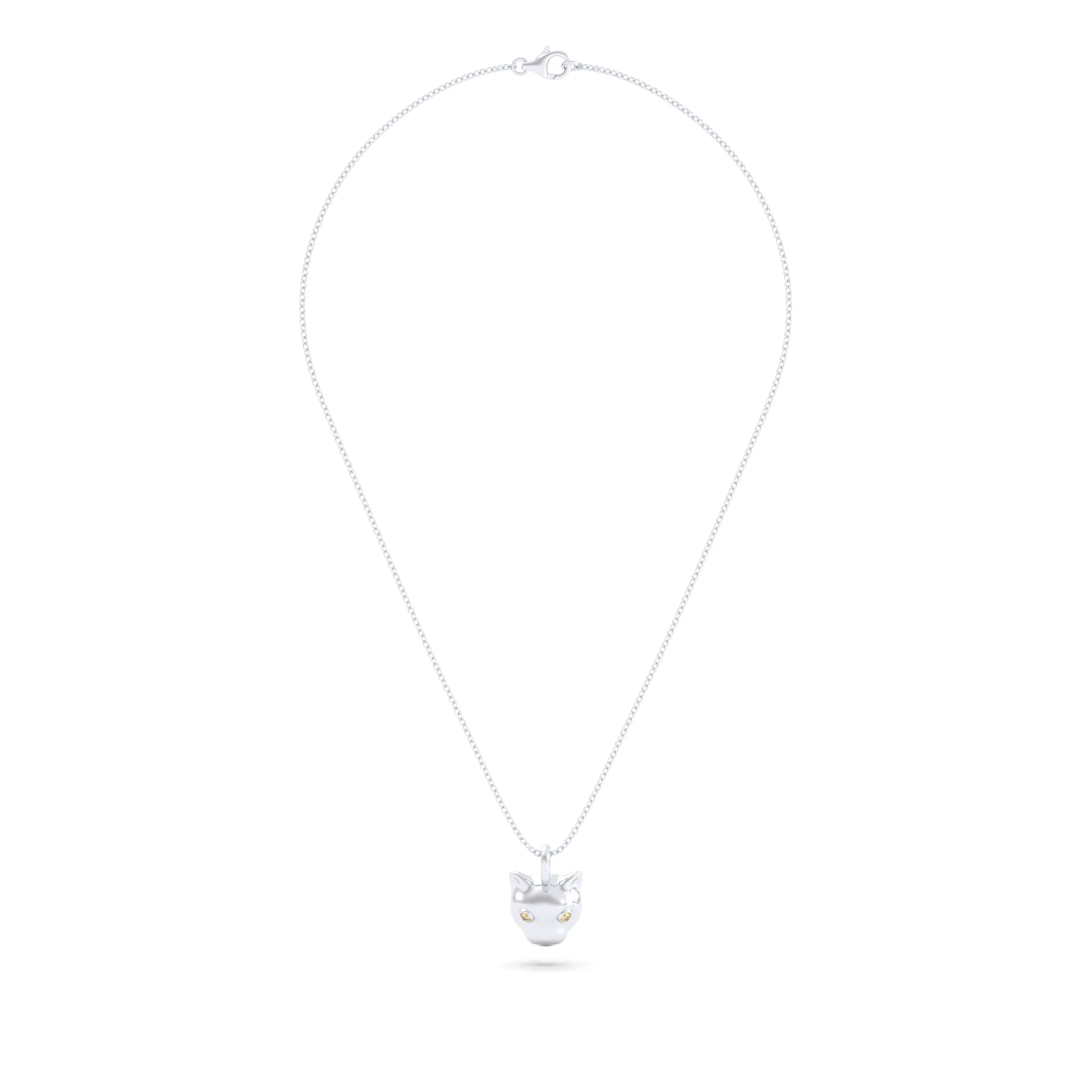 Collier “Féline” en Argent 950 et Pierres Fines – L'Éclat Indomptable