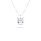 Collier “Féline” en Argent 950 et Pierres Fines – L'Éclat Indomptable