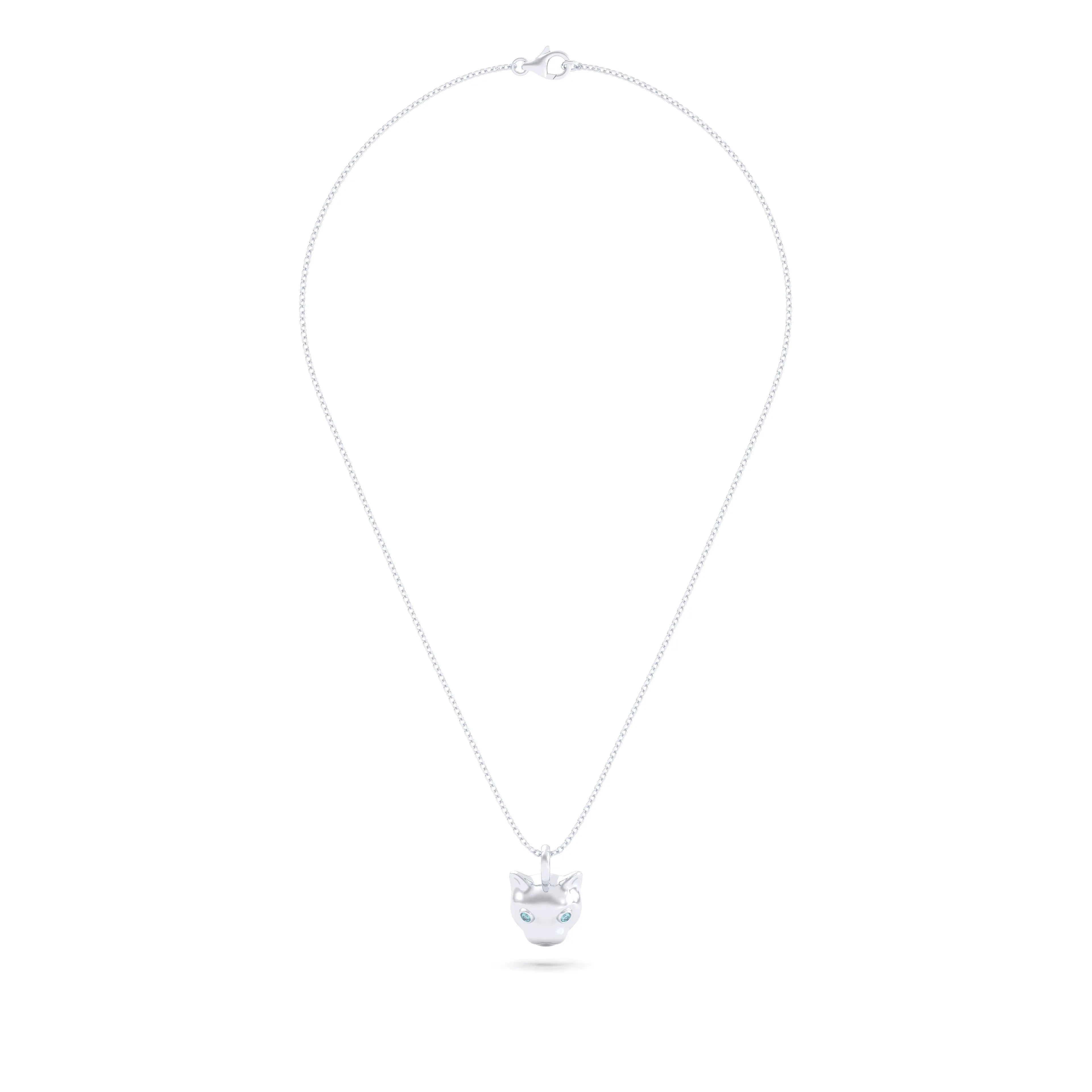 Collier “Féline” en Argent 950 et Pierres Fines – L'Éclat Indomptable