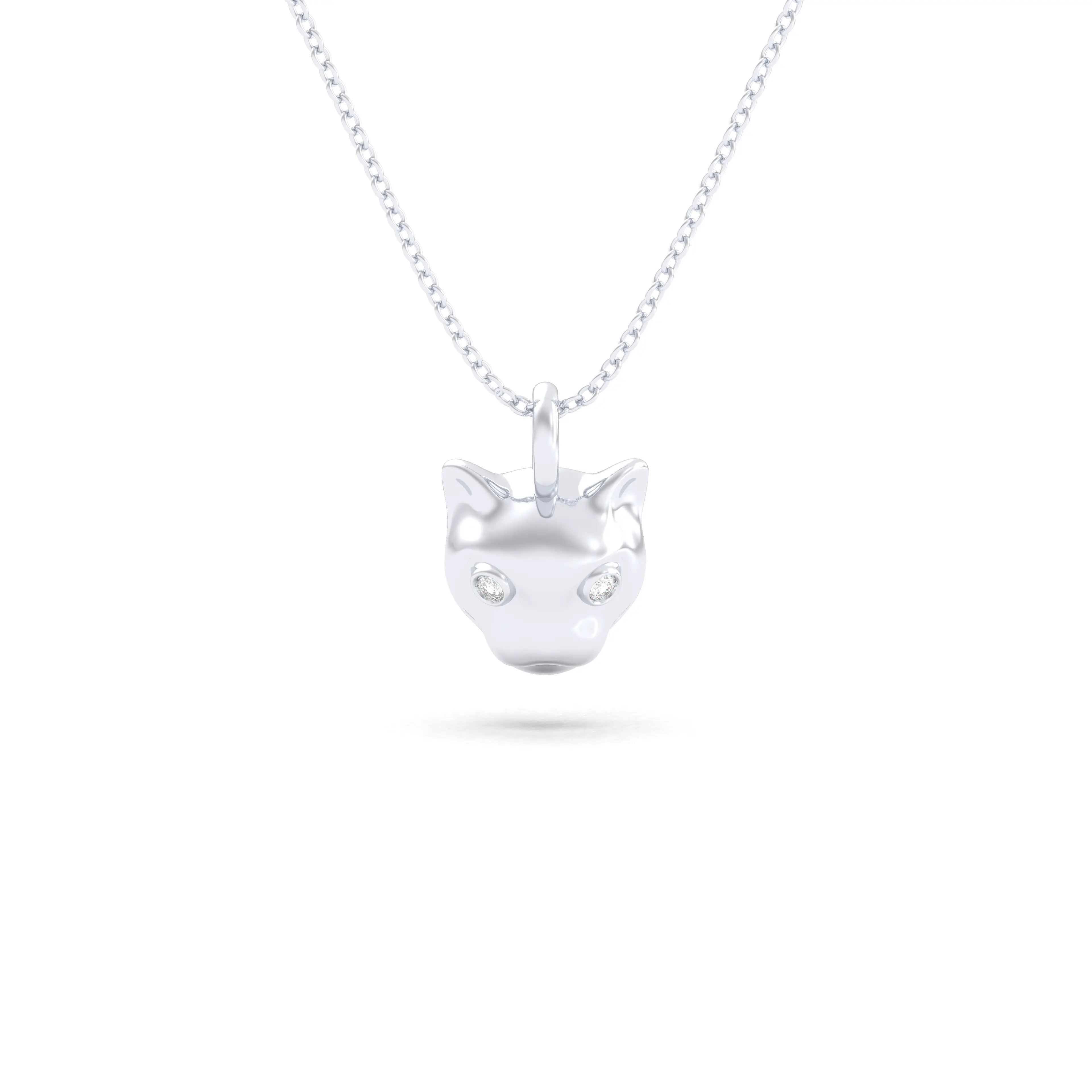 Collier “Féline” en Argent 950 et Pierres Précieuses