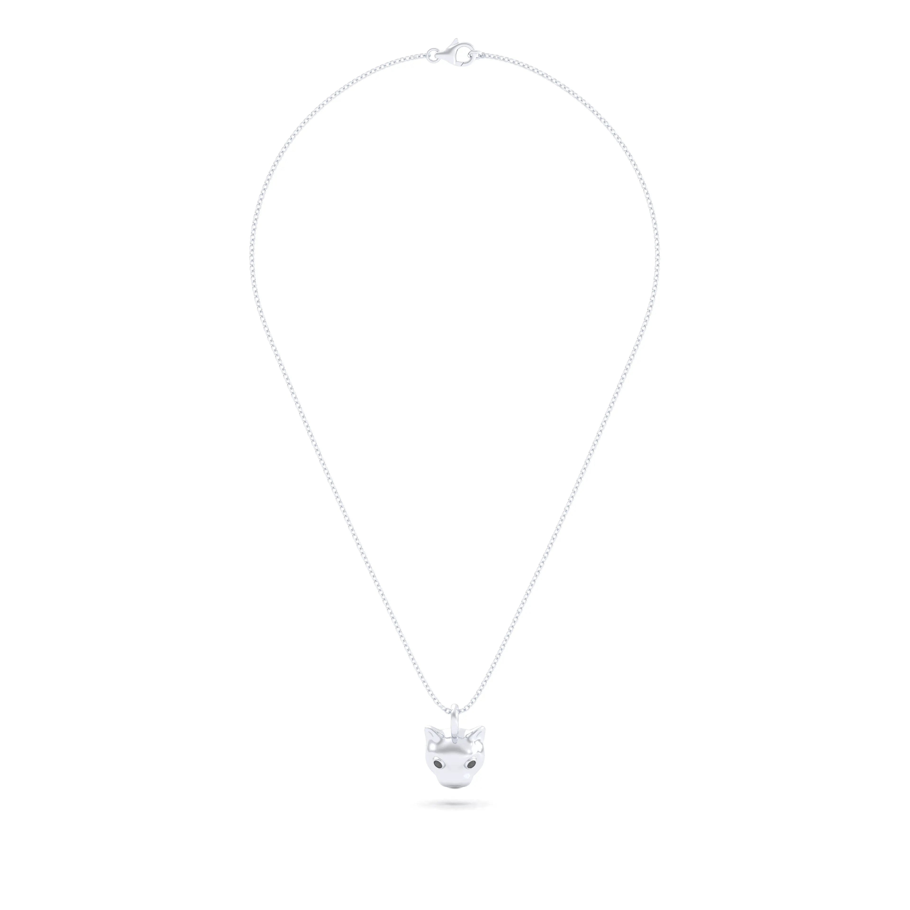 Collier “Féline” en Argent 950 et Pierres Précieuses