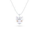 Collier “Féline” en Argent 950 et Pierres Précieuses