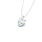 Collier “Féline” en Argent 950 et Pierres Précieuses Grenat tsavorite