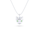 Collier “Féline” en Argent 950 et Pierres Précieuses