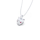 Collier “Féline” en Argent 950 et Pierres Précieuses Rubis