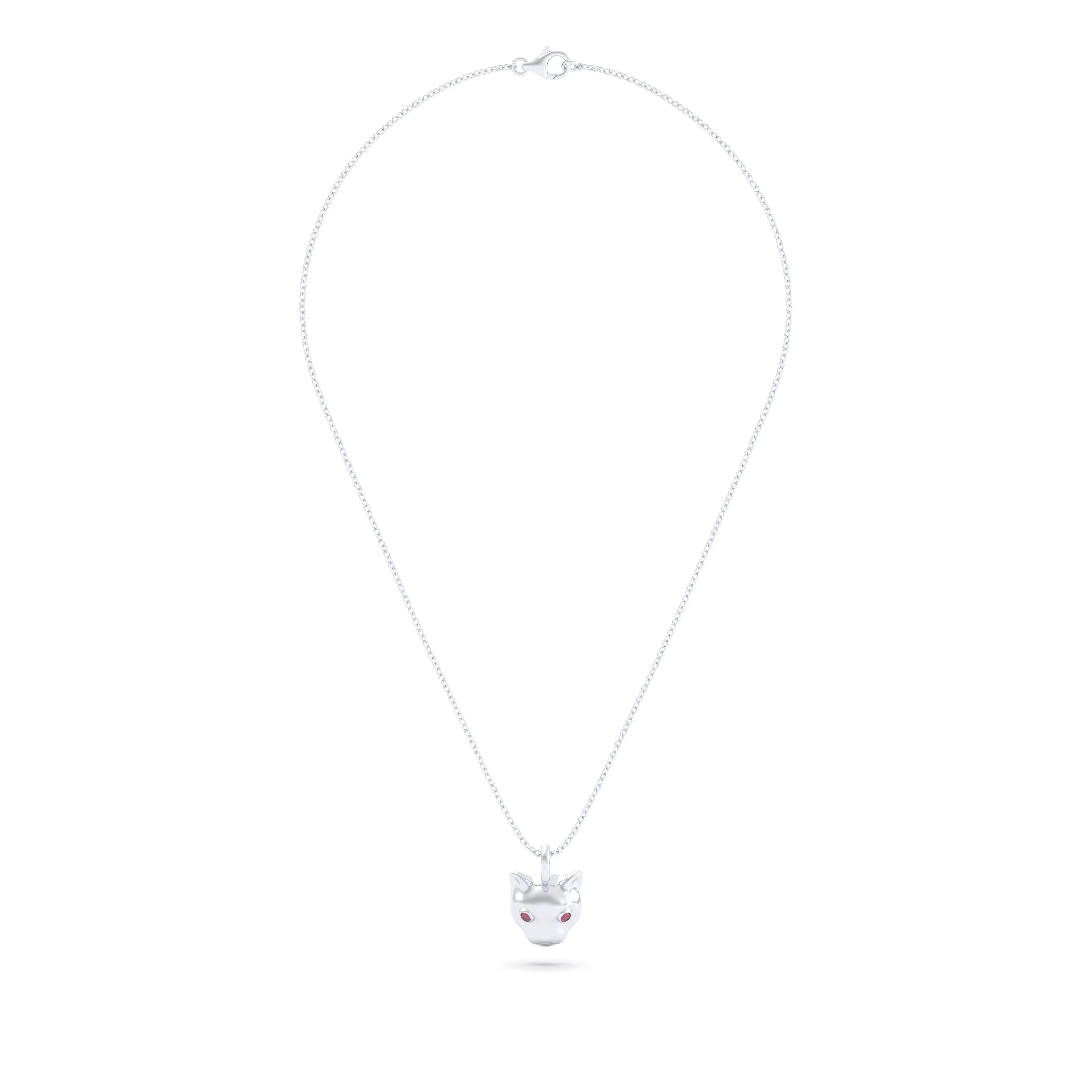 Collier “Féline” en Argent 950 et Pierres Précieuses