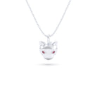 Collier “Féline” en Argent 950 et Pierres Précieuses