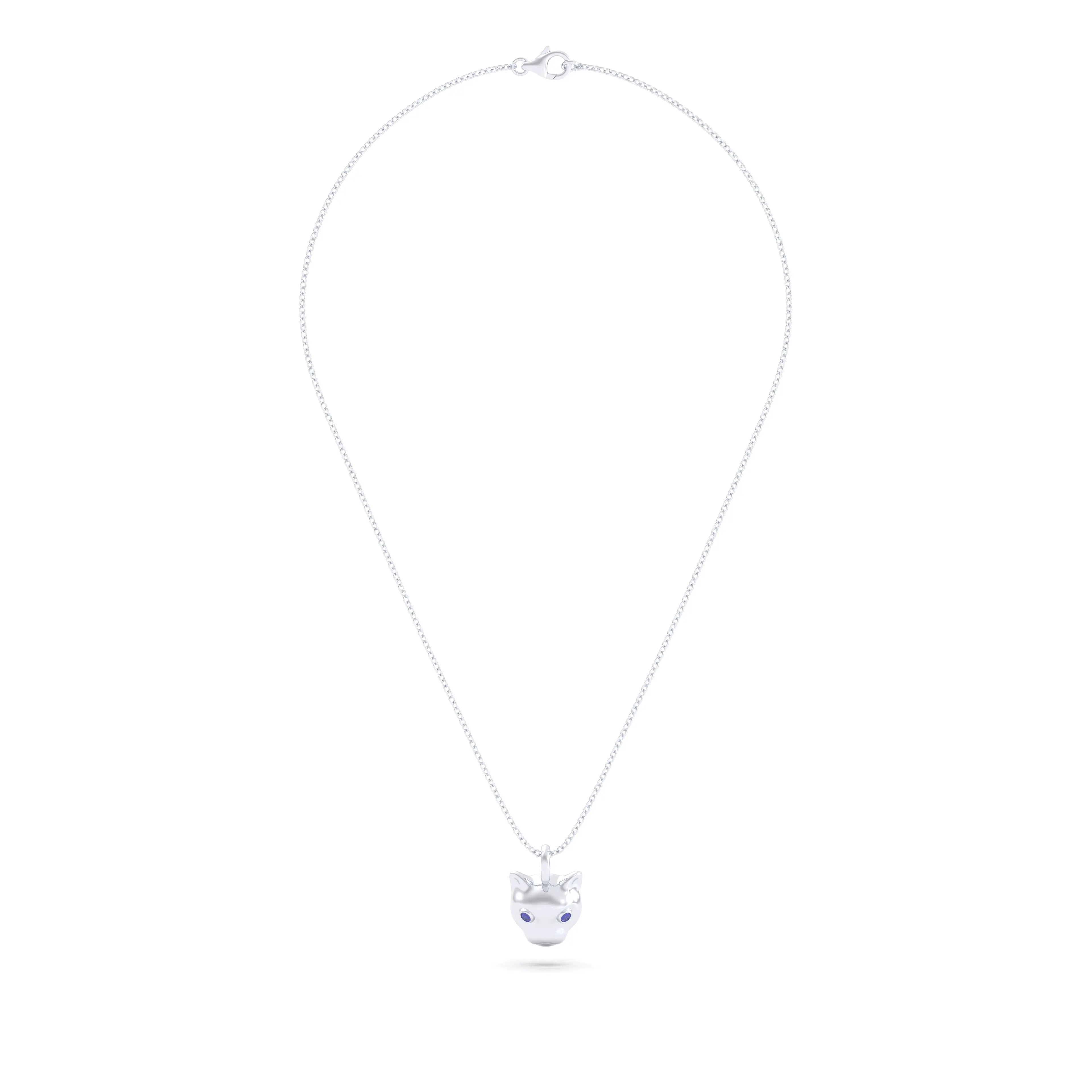 Collier “Féline” en Argent 950 et Pierres Précieuses