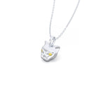 Collier “Féline” en Argent 950 et Pierres Précieuses Saphir jaune