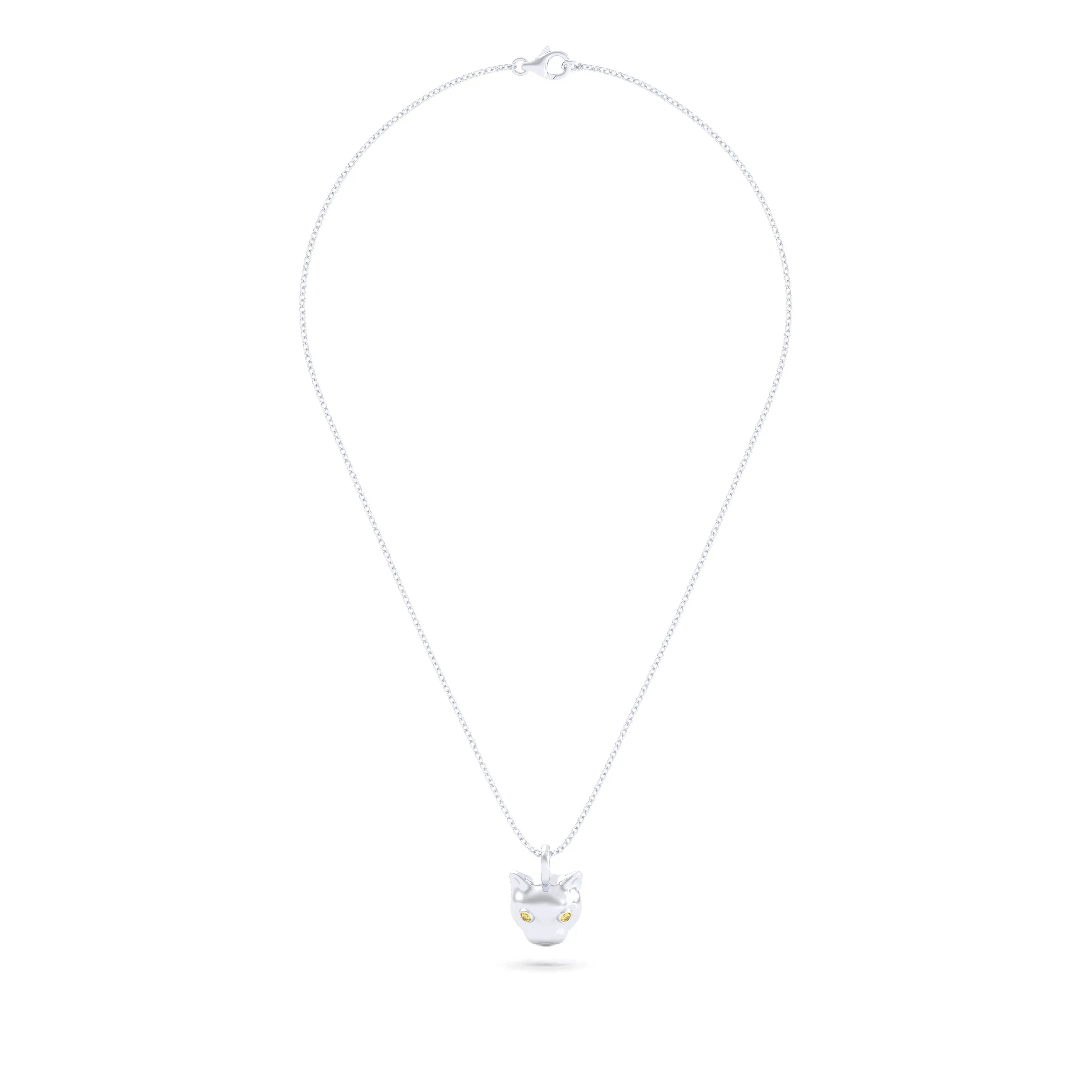 Collier “Féline” en Argent 950 et Pierres Précieuses