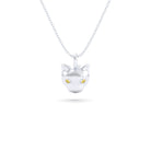 Collier “Féline” en Argent 950 et Pierres Précieuses