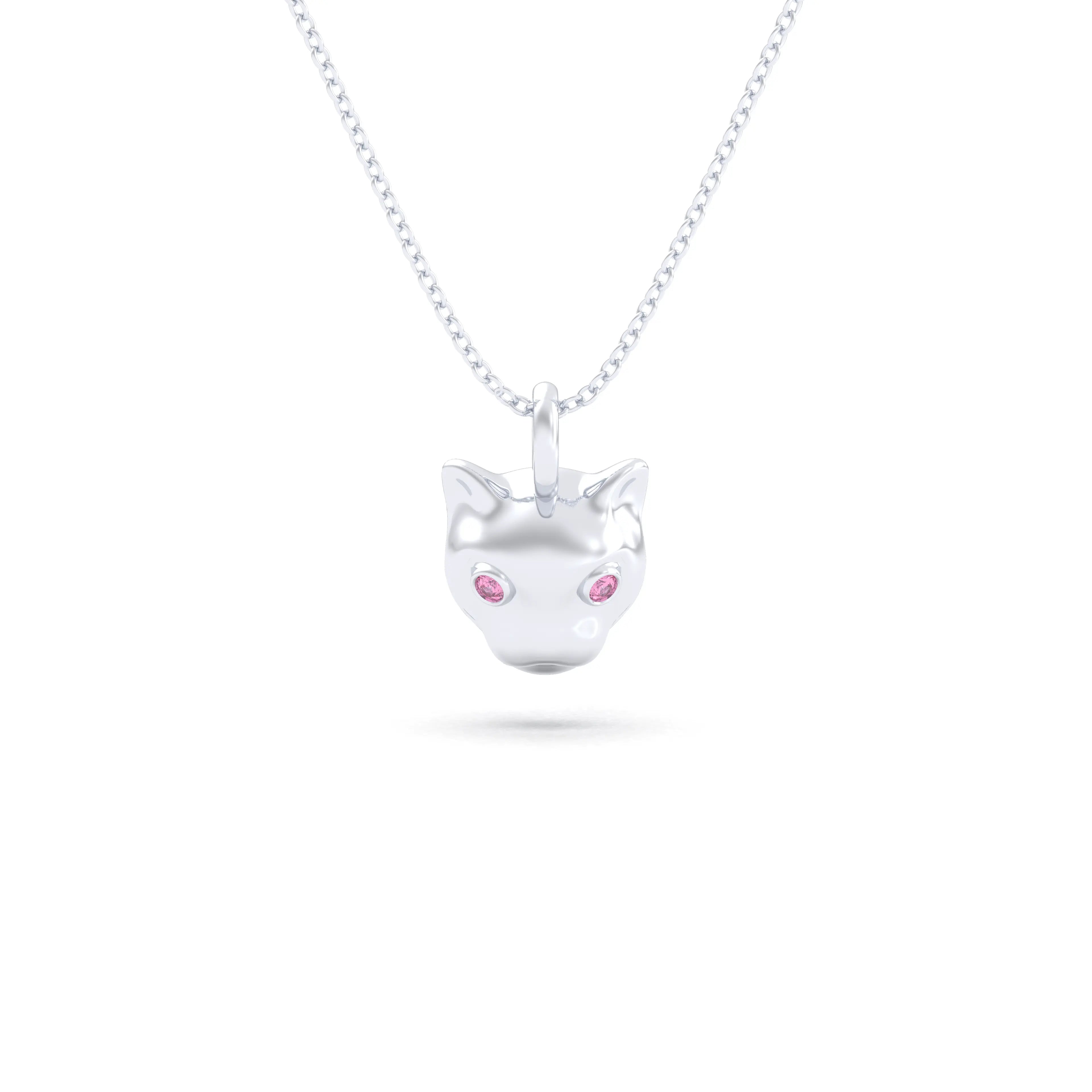 Collier “Féline” en Argent 950 et Pierres Précieuses