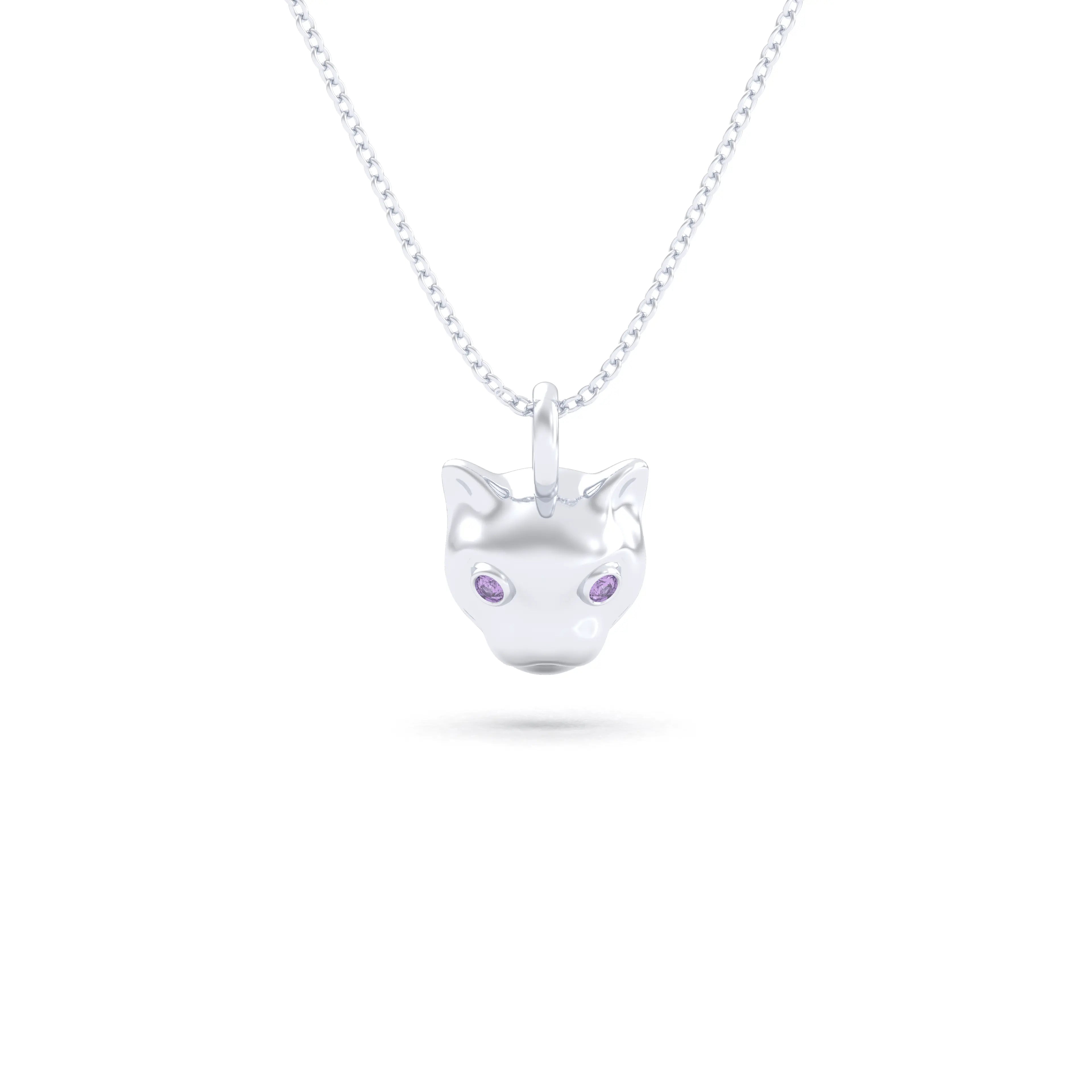 Collier “Féline” en Argent 950 et Pierres Précieuses