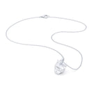 Collier “Féline” en Or Blanc 18k et Pierres Précieuses