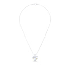 Collier “Féline” en Or Blanc 18k et Pierres Précieuses