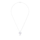 Collier “Féline” en Or Blanc 18k et Pierres Précieuses