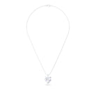 Collier “Féline” en Or Blanc 18k et Pierres Précieuses