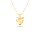 Collier “Féline” en Or Jaune 18k et Pierres Précieuses