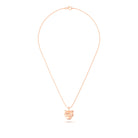 Collier “Féline” en Or Rose 18k et Pierres Précieuses