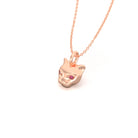 Collier “Féline” en Or Rose 18k et Pierres Précieuses Rubis Pendentif avec chaîne