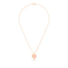 Collier “Féline” en Or Rose 18k et Pierres Précieuses