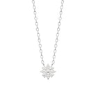 Collier fleur de zircons en argent 925